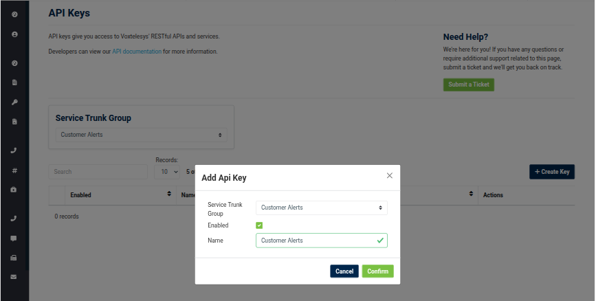 Add API Key