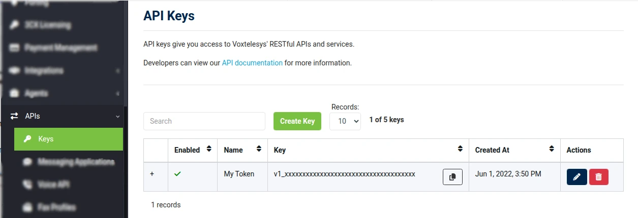 API Keys